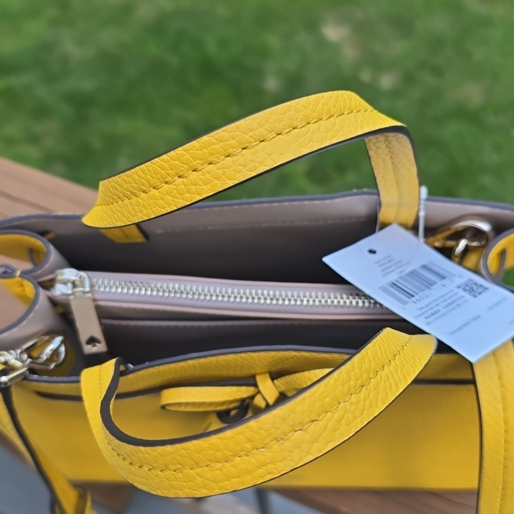 NWT Kate Spade Sunflower yellow satchel crossbody - Picture 4 of 8